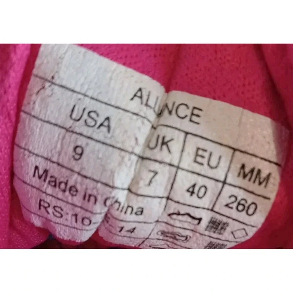 Vionic Alliance Grey Pink Blue Mesh Walking Shoes Sneakers Women's 9